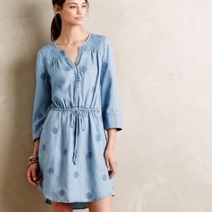 Anthropologie HoldingHorses Plumage Chambray Dress